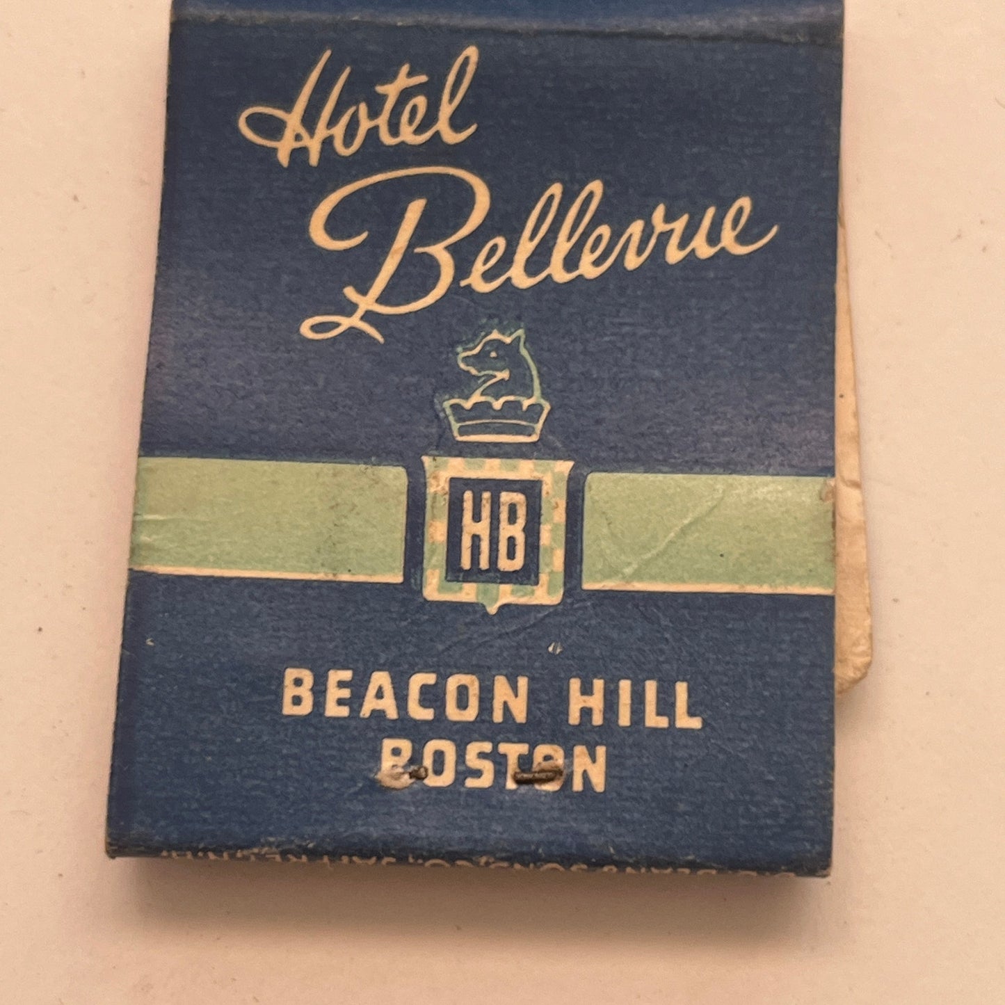Hotel Bellevue Beacon Hill Boston Vintage Matchbook Cover TB8-MB2-9