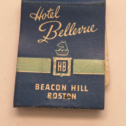Hotel Bellevue Beacon Hill Boston Vintage Matchbook Cover TB8-MB2-9