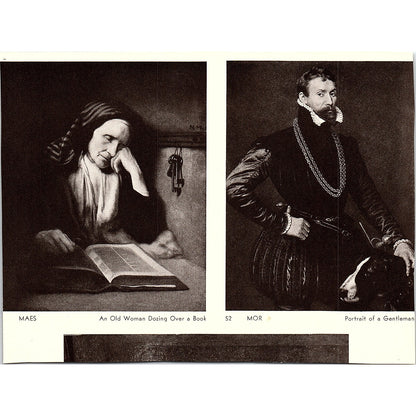 A View on a High Rode - Hobbema Lithograph Vintage Art Print 5x6.5 V5