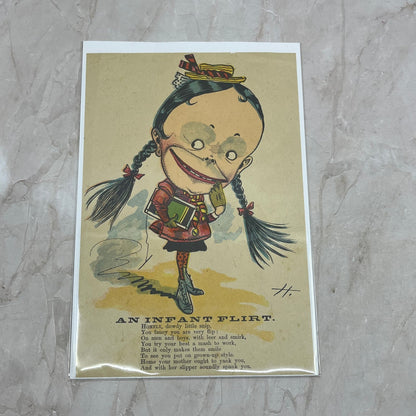 An Infant Flirt Charles J. Howard c1880s Victorian Art Print FL6-9