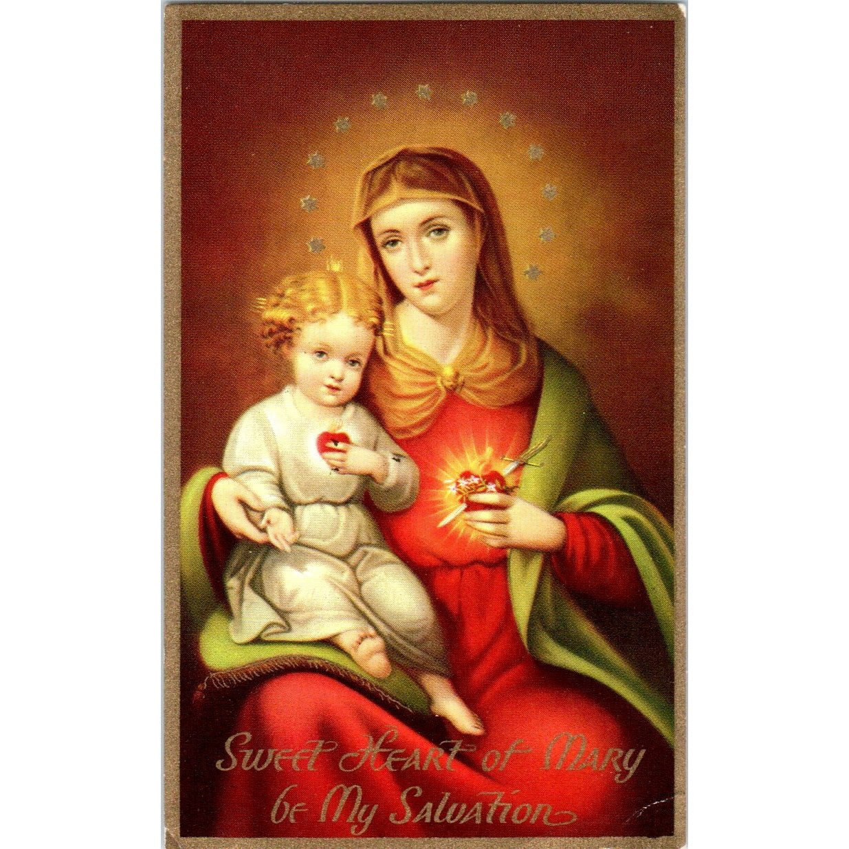 Immaculate Heart Crusade Claretian Fathers Chicago Vintage Prayer Card TH2-PC1