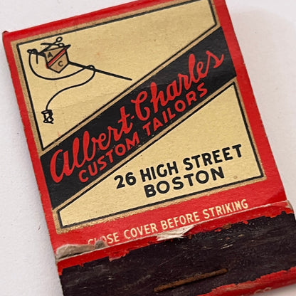 Albert Charles Custom Tailors 26 High St Boston Vtg Matchbook Cover TB8-MB3-2
