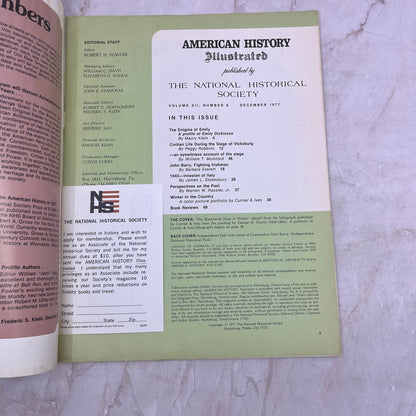 1977 Dec - American History Illustrated Magazine - Blacksmith Shop in Winter M21