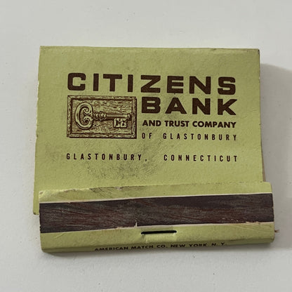 Citizens Bank and Trust Co of Glastonbury CT Vintage Matchbook Cover TB8-MB-8