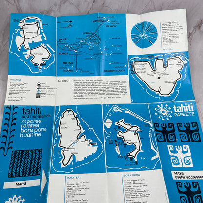 1973 Tahiti & Friends Moorea Raiatea Bora Bora Huahine Travel Brochure ML1-7