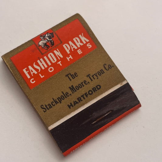 Fashion Park Clothes The Stackpole, Moore, Tryon Co Hartford Matchbook TB8-MB2-6