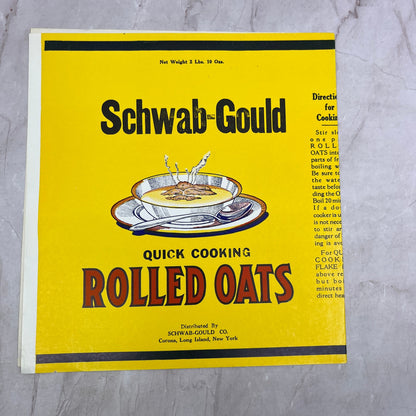Schwab-Gould Rolled Oats Label Schwab-Gould Co Corona Long Island NY A19