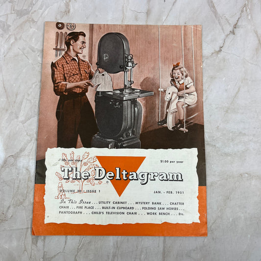 1951 Jan/Feb The Deltagram Newsletter Rockwell Delta Power Tools Woodwork TI9-P3