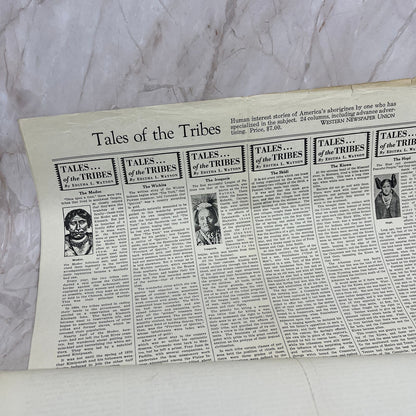 1931 Western Newspaper Union Tales of the Tribes Newspaper Native Americans AE3