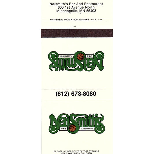 NaiSmith's Bar and Restaurant Minneapolis MN Vintage Matchbook MM7-1