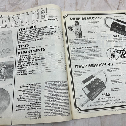 1981 Feb - Treasure Magazine - Treasure Hunting Metal Detecting Gold Coins M10