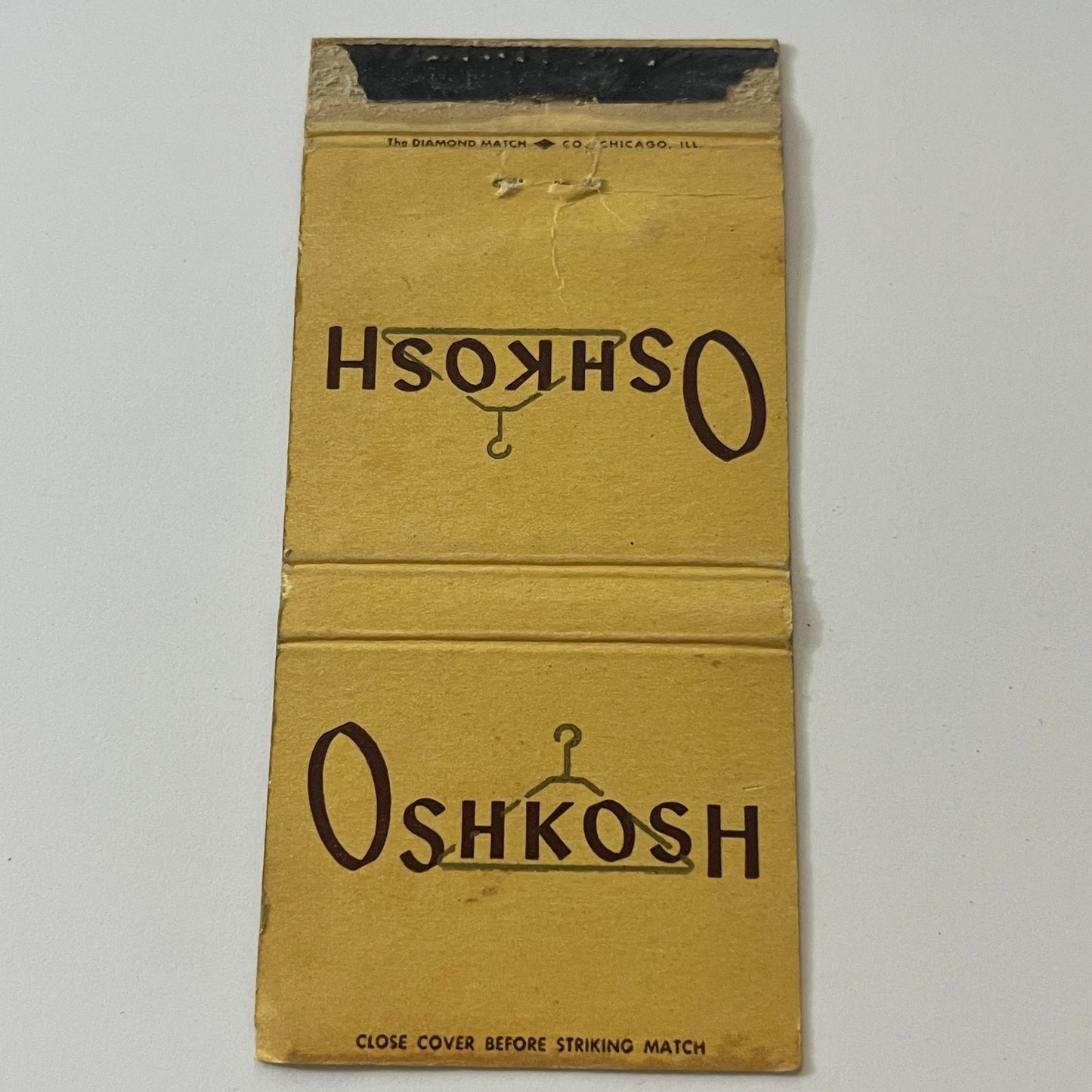 Oshkosh Clothing Wisconsin Vintage Matchbook Cover TB6-MB2-6