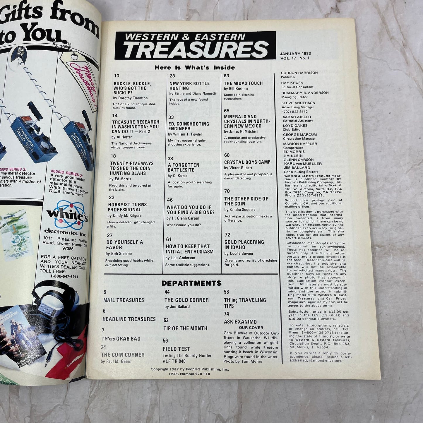 1983 Jan - Western & Eastern Treasures Magazine - Treasure Hunting Gold M13