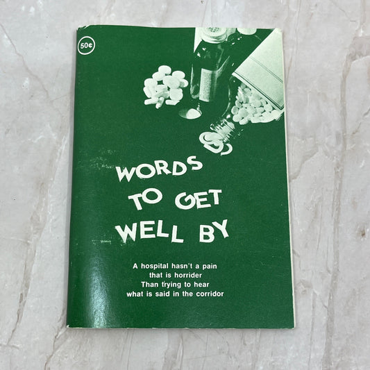 1968 Words To Get Well By Pocket Gift Booklet P9-1