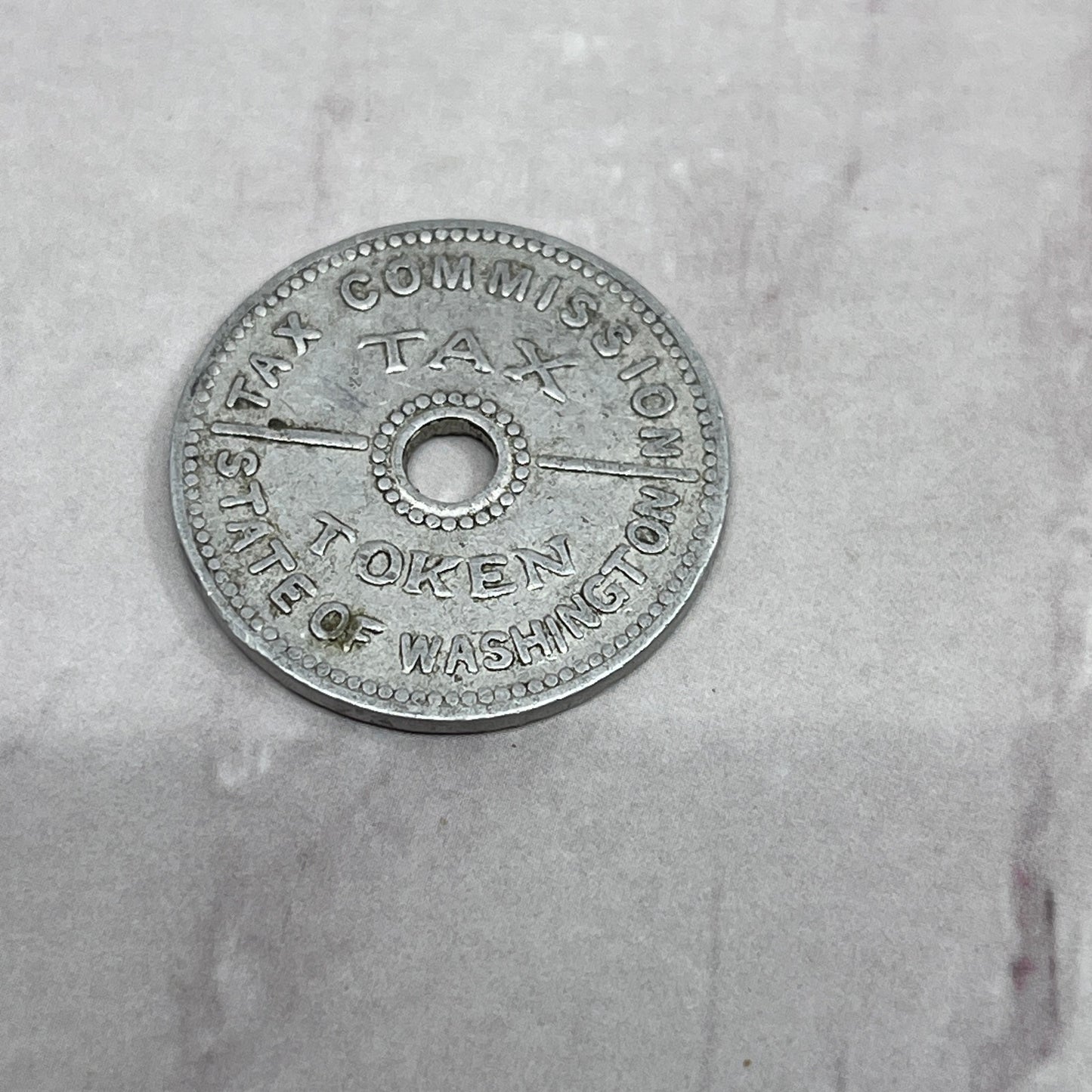 Vtg Washington State Dept of Revenue Sales Tax  Metal Token Chit Set of 4 SE2