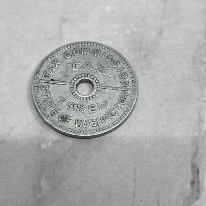 Vtg Washington State Dept of Revenue Sales Tax  Metal Token Chit Set of 4 SE2