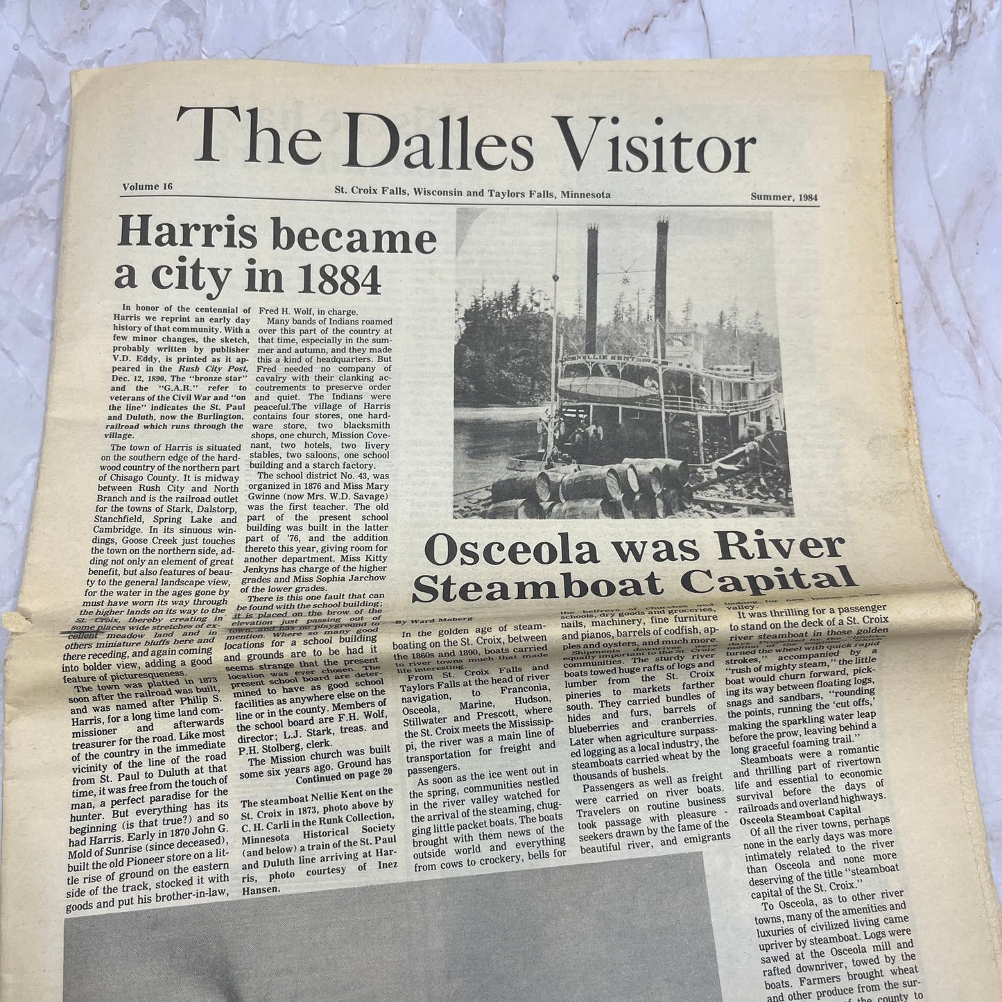 1984 Summer The Dalles Visitor Newsletter St Croix Falls WI Taylors Falls MN M11