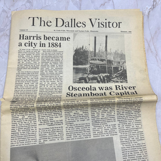 1984 Summer The Dalles Visitor Newsletter St Croix Falls WI Taylors Falls MN M11