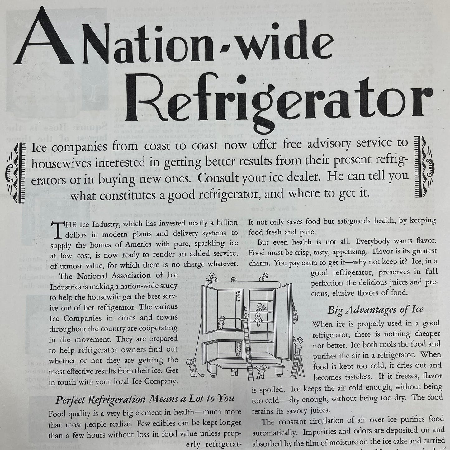 National Association of Ice Industries Refrigerators 1928 Advertisement FL6-8