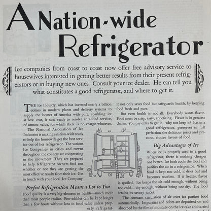 National Association of Ice Industries Refrigerators 1928 Advertisement FL6-8