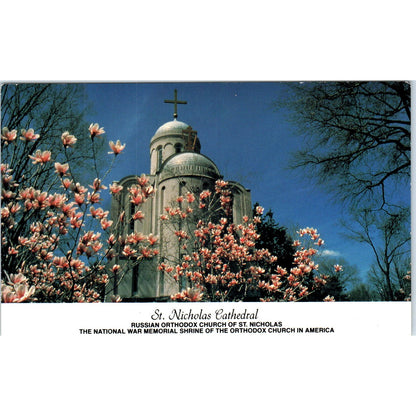 Russian Orthodox Church of St. Nicholas Cathedral Washington D.C. Postcard PE4