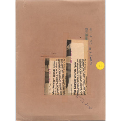 Caroline Kennedy Jean-Pierre Marty at the Opera 1971 8x10 Press Photo D1-P