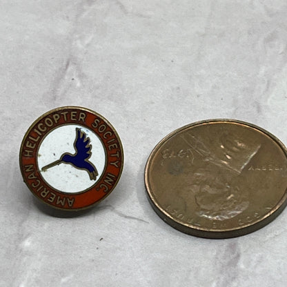 Vintage American Helicopter Society Inc Hummingbird Enamel Pinback Button SB7
