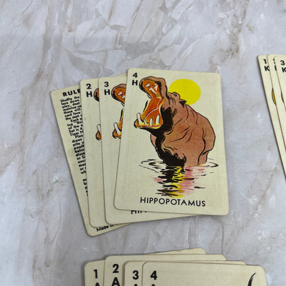 Vintage Whitman Publishing Rummy Card Game w/ Animal Cards TI9