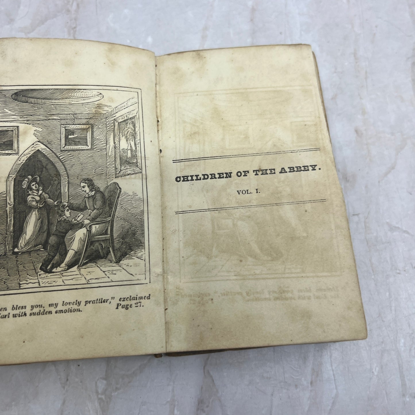 1828 The Children of the Abbey Vol. 1 Regina Maria Roche TK3-B2