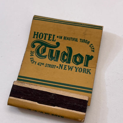 Hotel Tudor 42nd St New York Vintage Matchbook Cover TB8-MB3-5