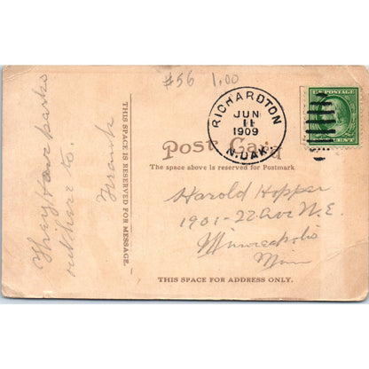 1909 Island Park Fargo North Dakota Vintage Postcard PD1