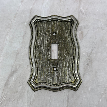Vintage American Tack & Hardware Co 1968 Burnished Metal Single Switch Plate SC8