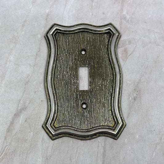 Vintage American Tack & Hardware Co 1968 Burnished Metal Single Switch Plate SC8