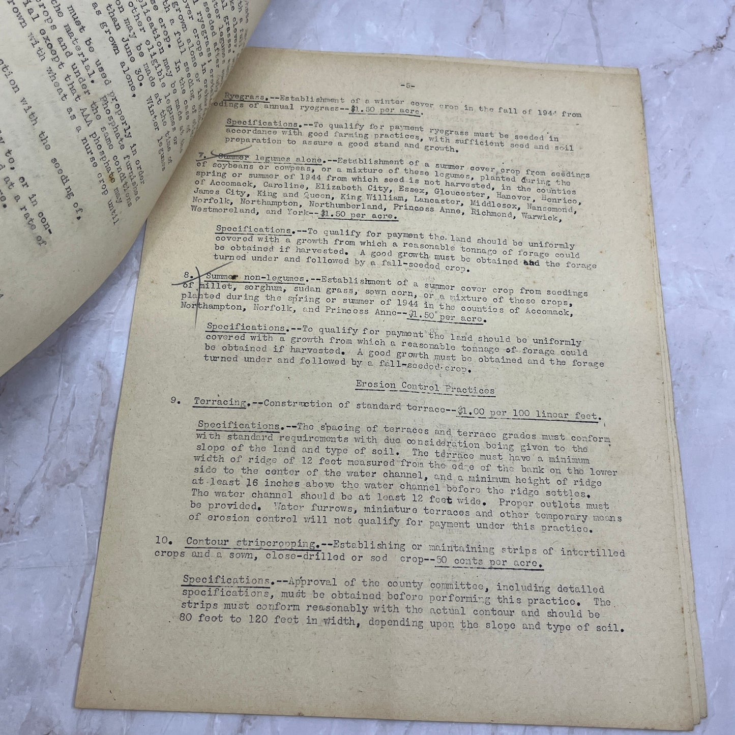 1944 Agricultural Conservation program for Virginia Report A17
