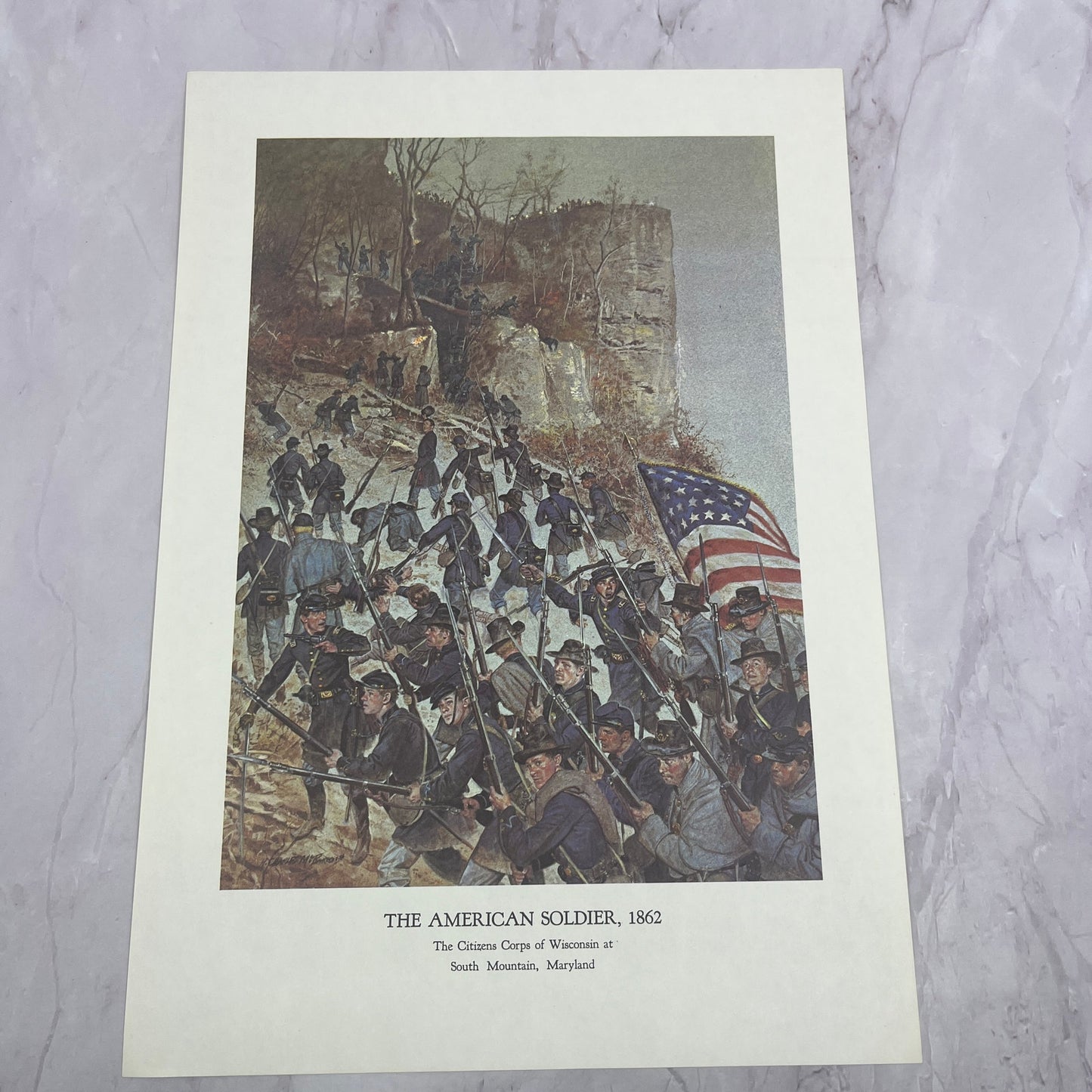 1862 Citizens Corps of Wisconsin at South Mountain MD 1965 Art Print V14-4