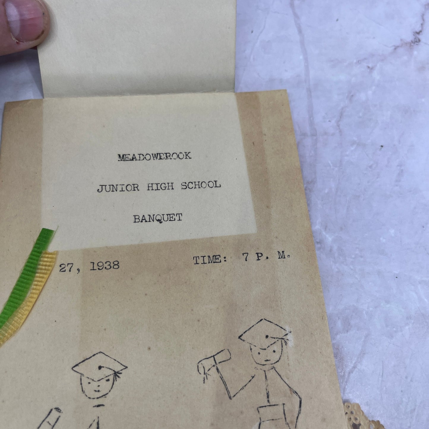 1938 Meadowbrook Junior High School Banquet Program Fort Worth TX TA9-E2