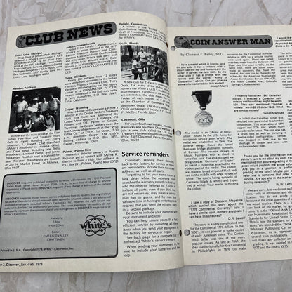 1978 Jan White's Electronics Discover Newsletter Metal Detectors Treasure M19