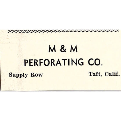 Jack's Flower Shop, M&M Perforating Co - Taft CA c1965 Ad AF8-S23