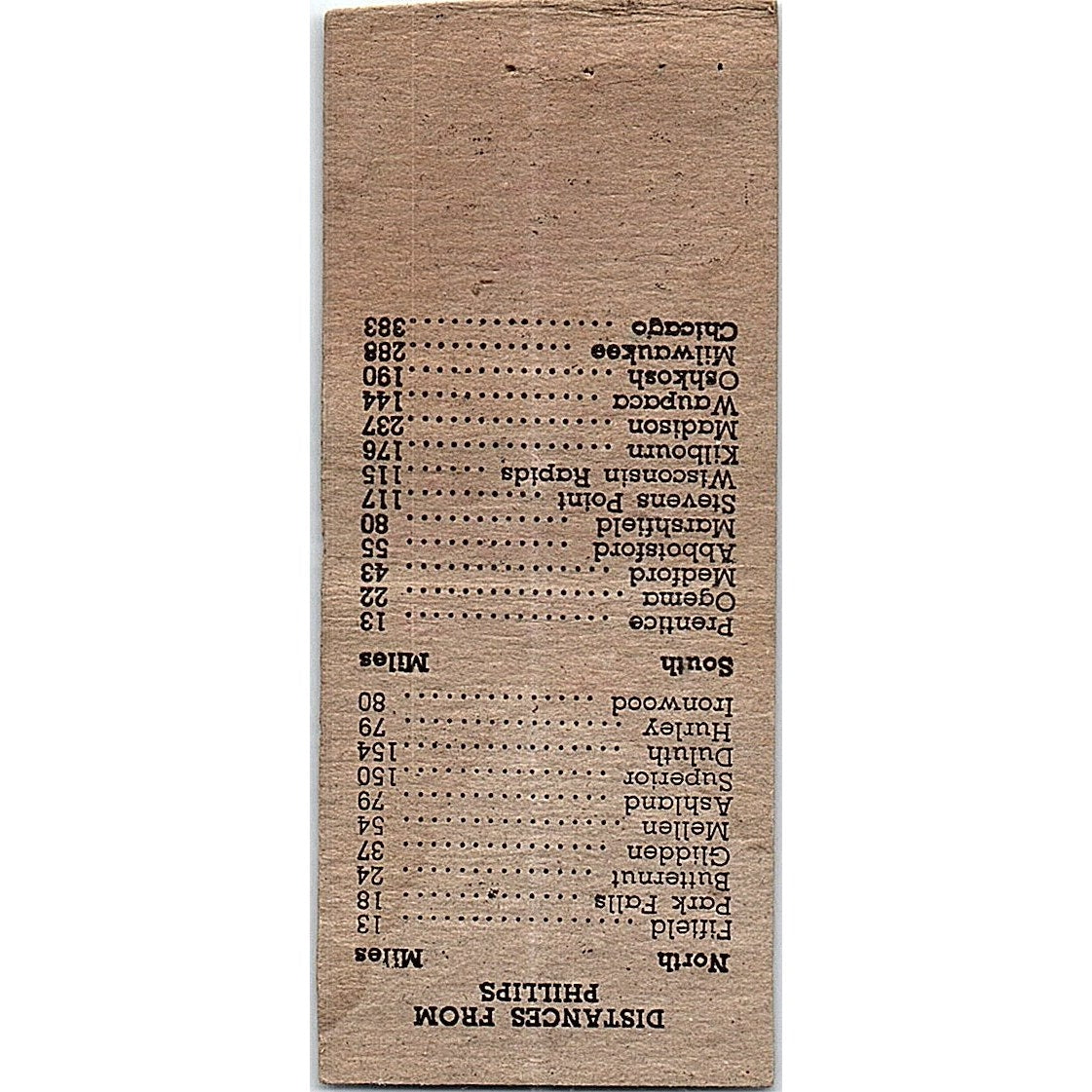 Tony's Beer Garden Tony Foukal Phillips WI Vintage Matchbook Cover SC7-Y9