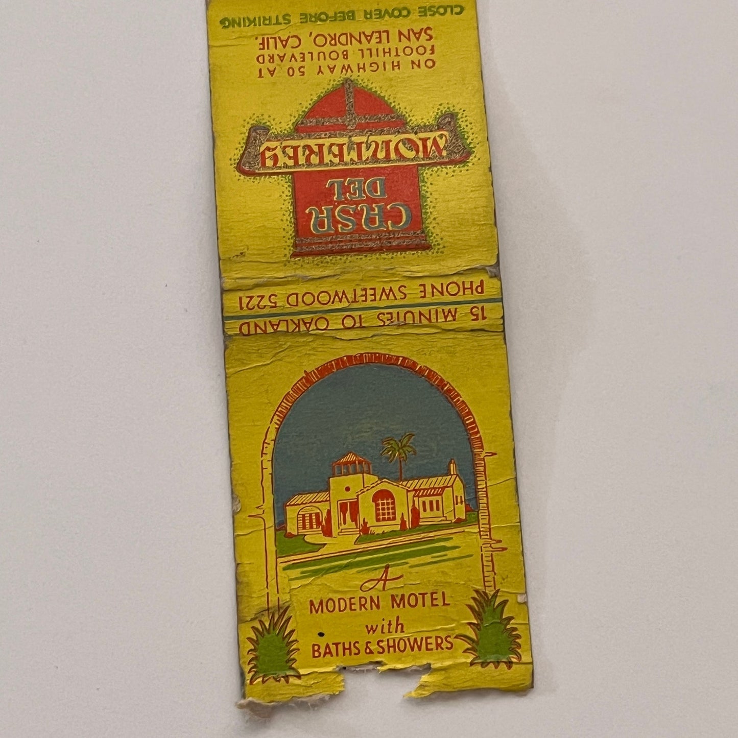Casa Del Monterey San Leandro CA Vintage Matchbook Cover TB6-MB2-2