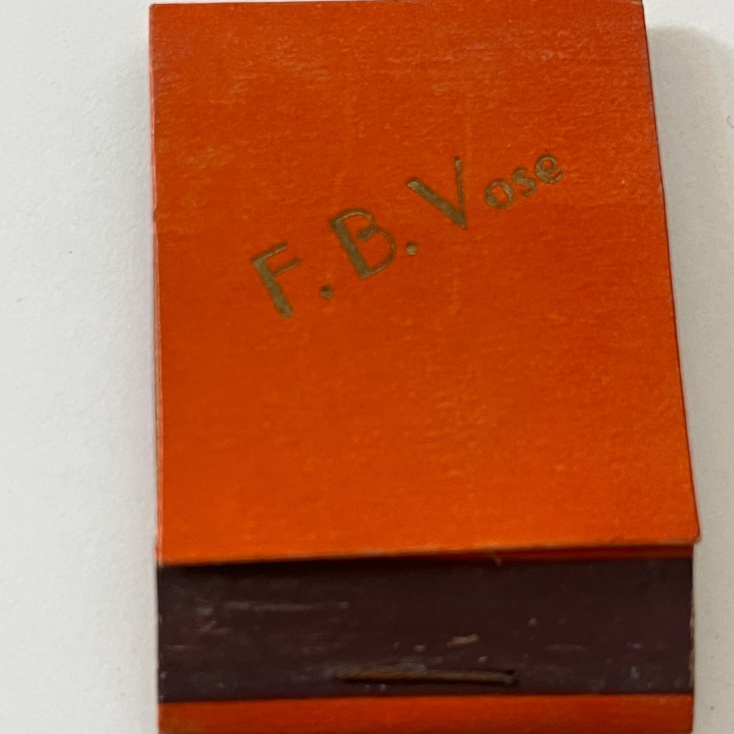 F.B. Vose Monogrammed Vintage Matchbook Cover TB6-MB1-3