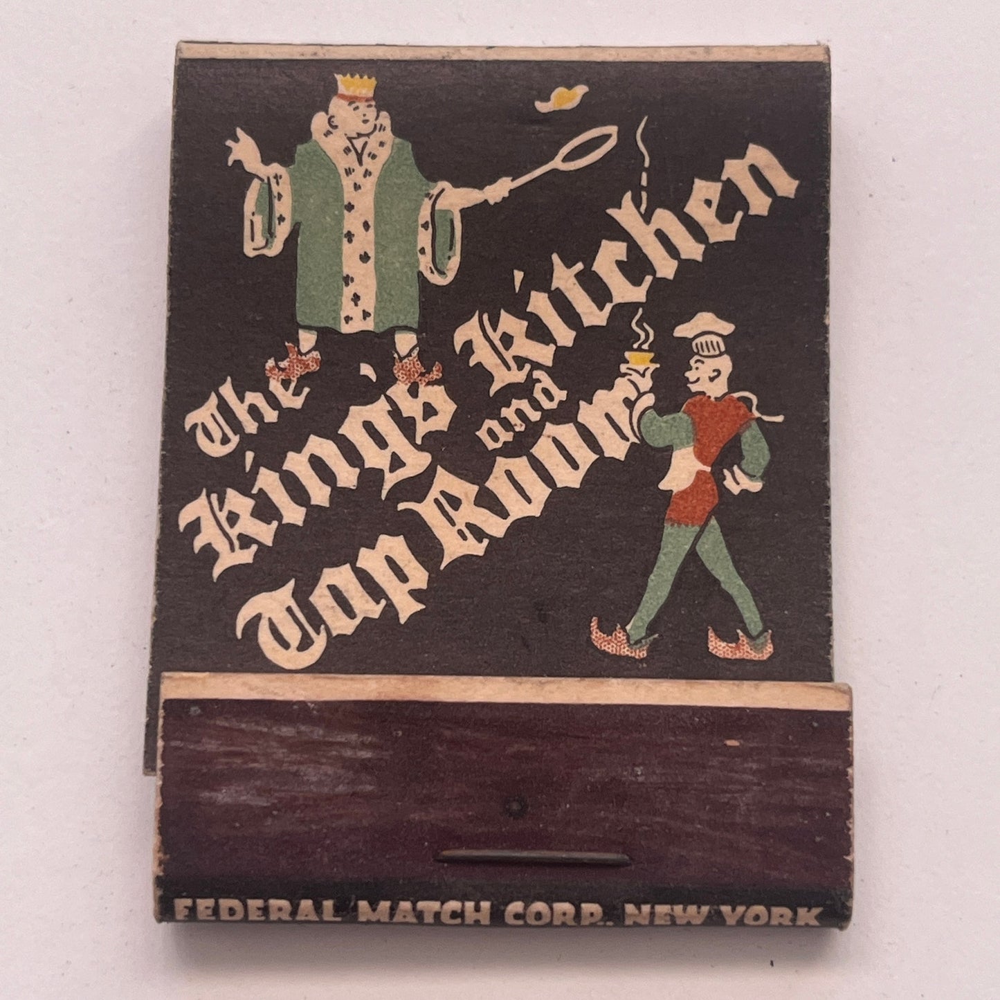 The Flemish Room Kings Kitchen & Tap Room Waterbury CT Matchbook Cover TB8-MB2-9
