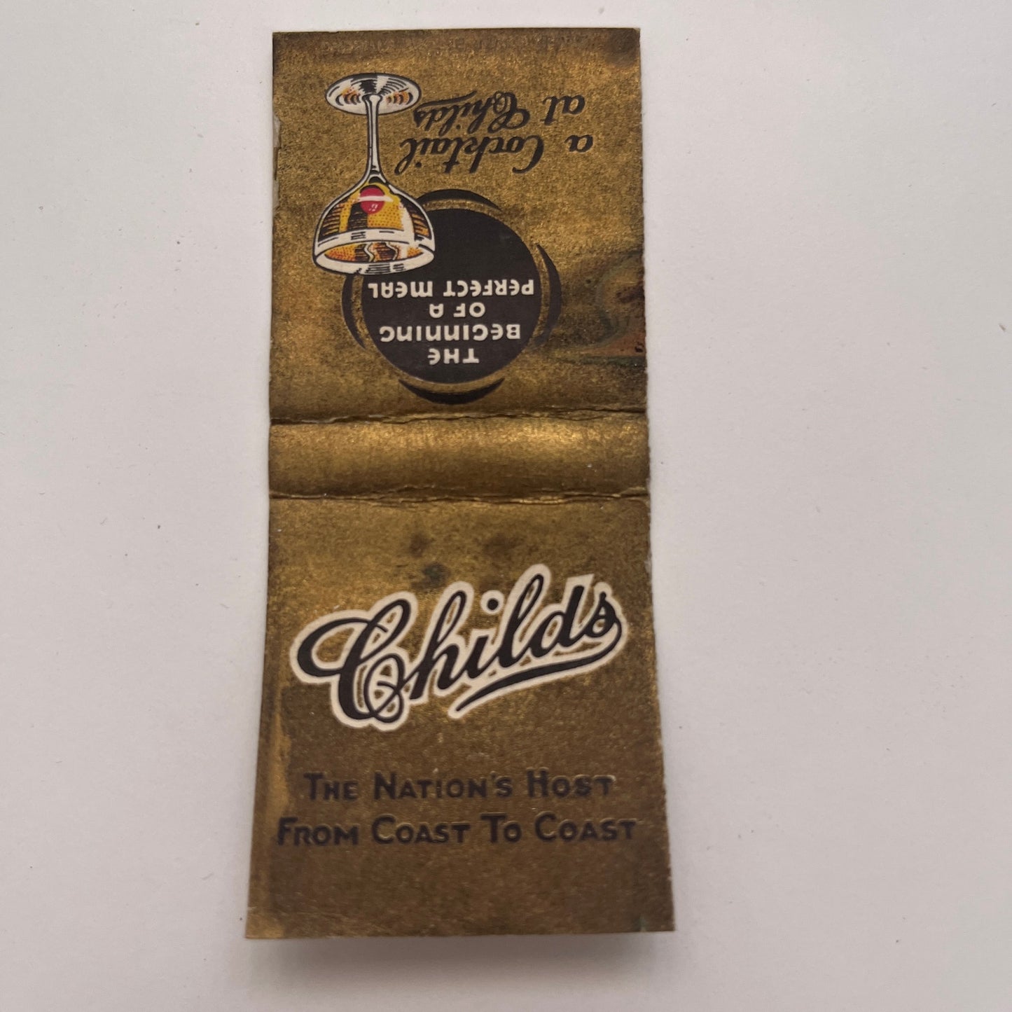 Childs - The Nation's Host from Coast to Coast Vintage Matchbook Cover TB8-MB-3