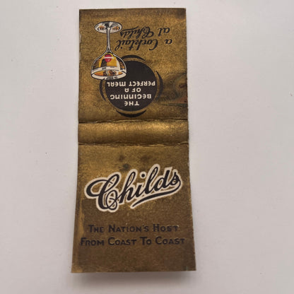 Childs - The Nation's Host from Coast to Coast Vintage Matchbook Cover TB8-MB-3