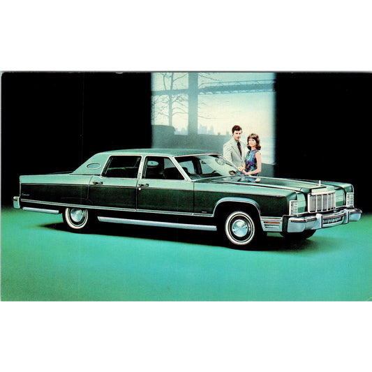 1976 Lincoln Continental Town Car Eby Ford Sales Goshen IN Vintage Postcard PC12