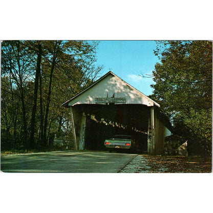 Potter's Bridge Hamilton County Noblesville Indiana Covered Bridge Postcard PC7