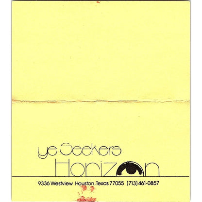 Ye Seekers Horizon Health Houston Vintage Business Card SD9-B6