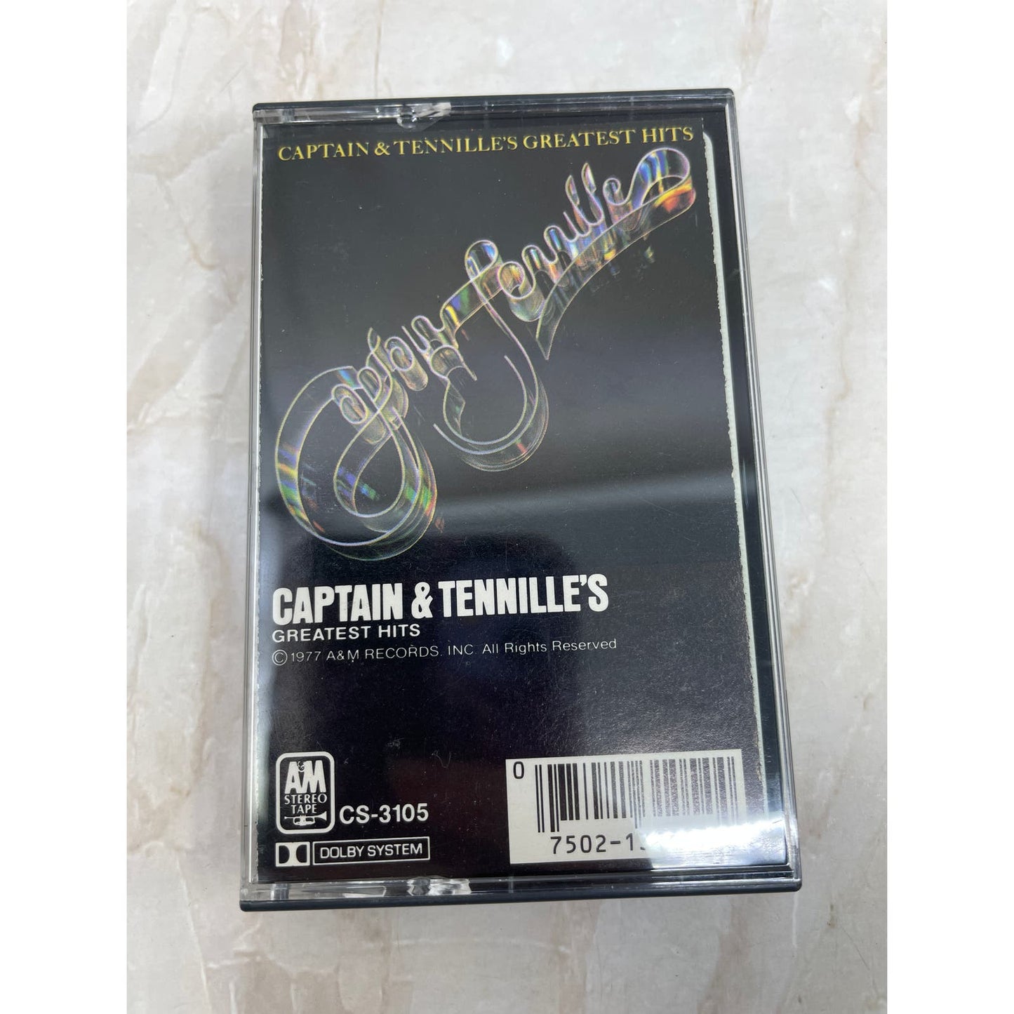 Captain & Tennille’s Greatest Hits 1977 Cassette Tape A&M Records TH5-T1