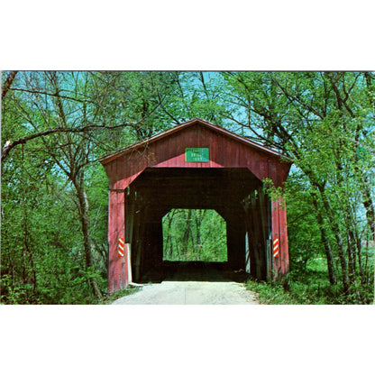 Craple Bridge Putnam County Indiana Covered Bridge Postcard PB12