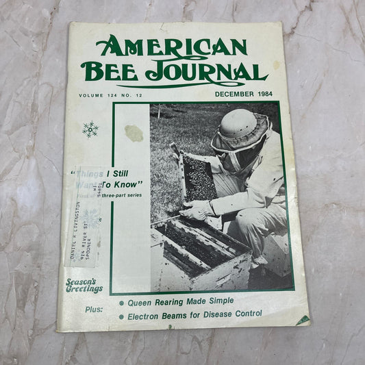 1984 Dec American Bee Journal Magazine Bees Beekeeping Honey M8